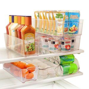 Fridge and Freezer Stackable Storage Organizer Bin